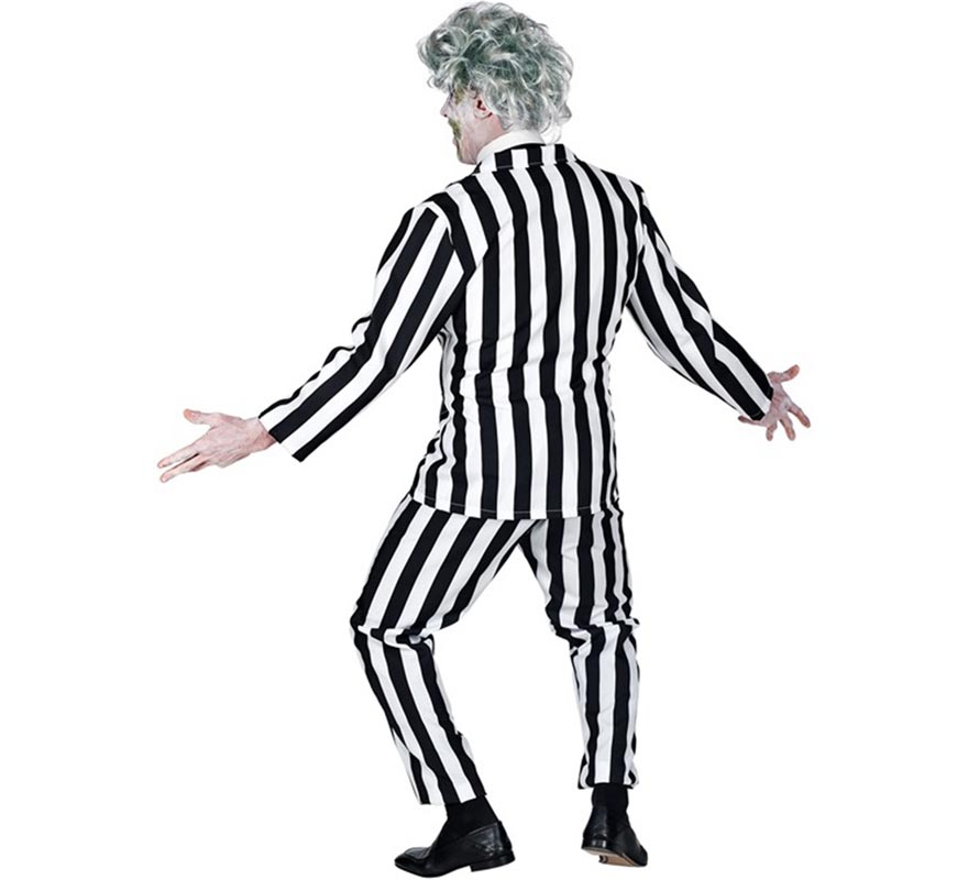 Men's Striped Ghost Costume-B