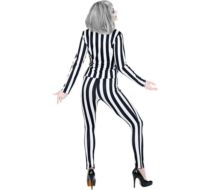 Women's Striped Ghost Costume-B
