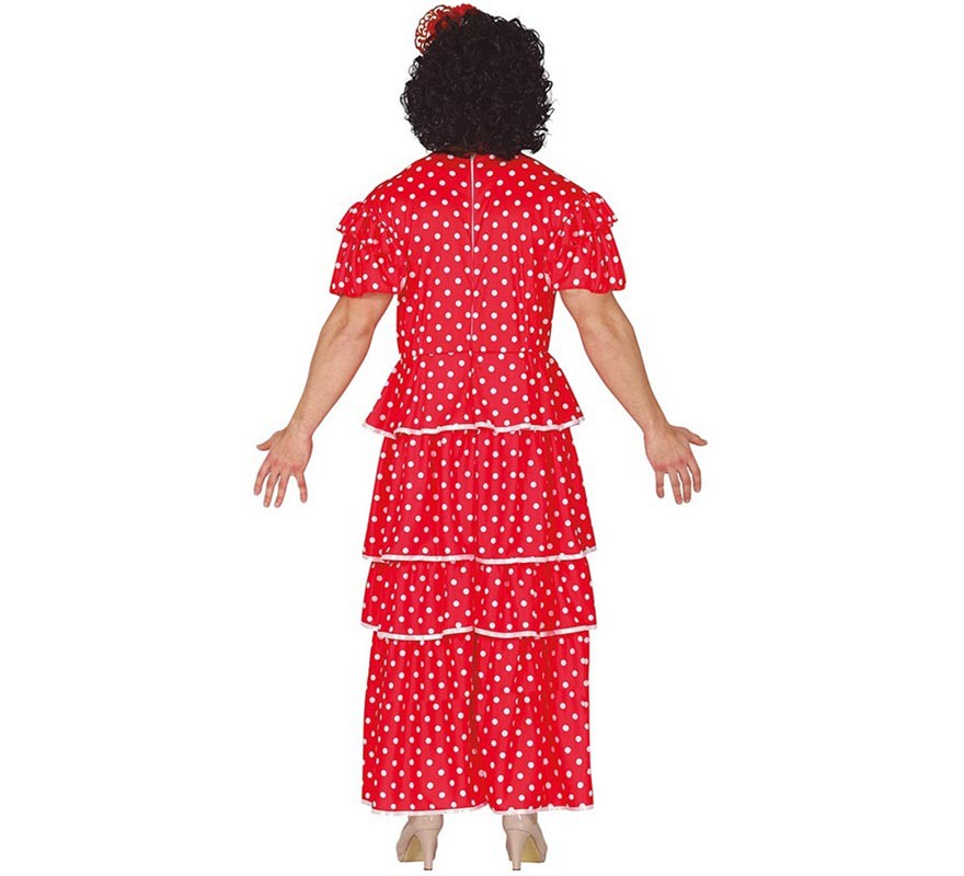 Disfraz de Flamenca Rojo a Lunares para hombre-B