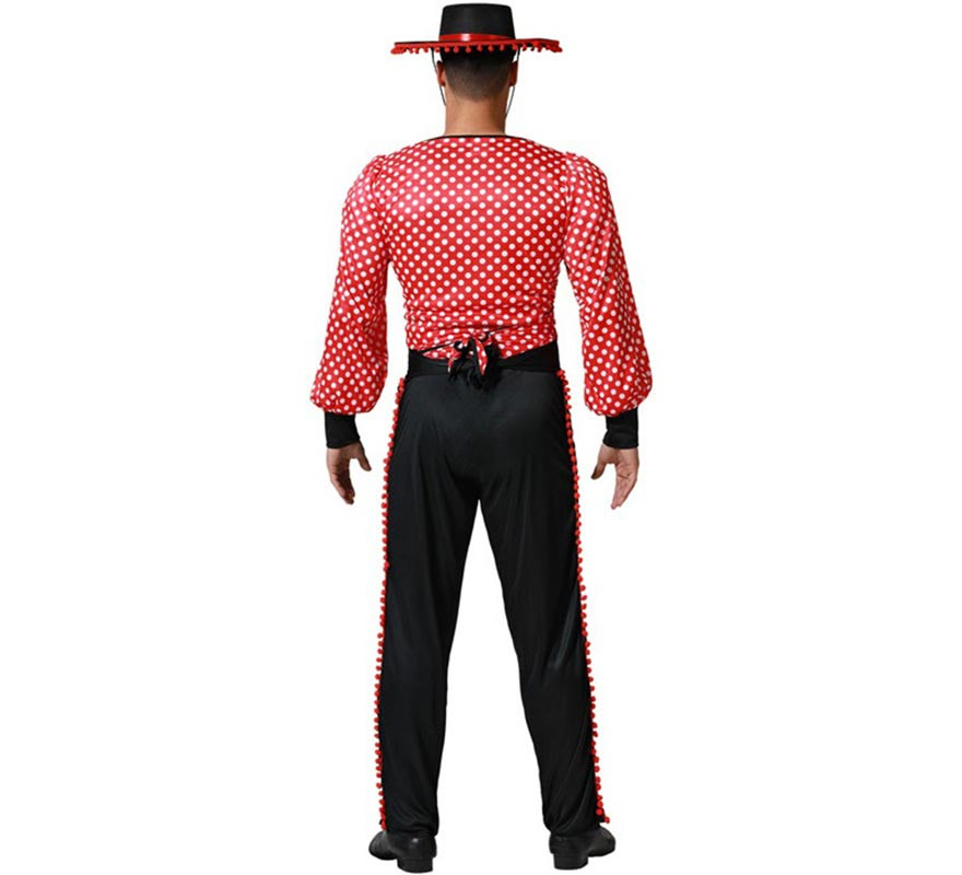 Disfraz de Flamenco rojo y negro para hombre-B