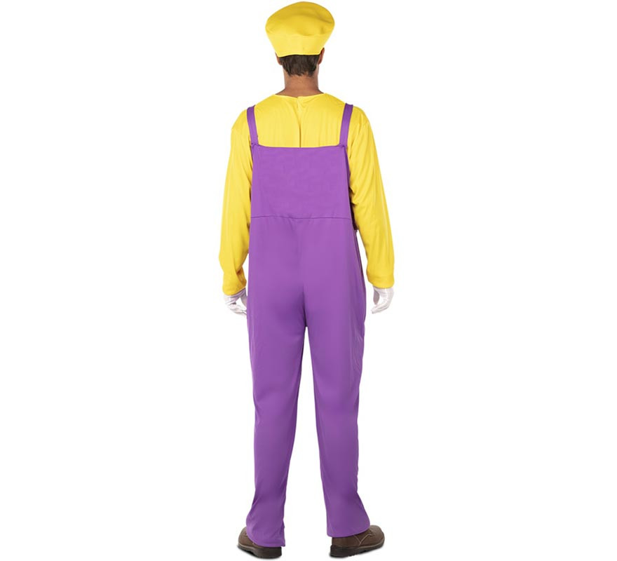 Costume da idraulico giallo per uomo-B