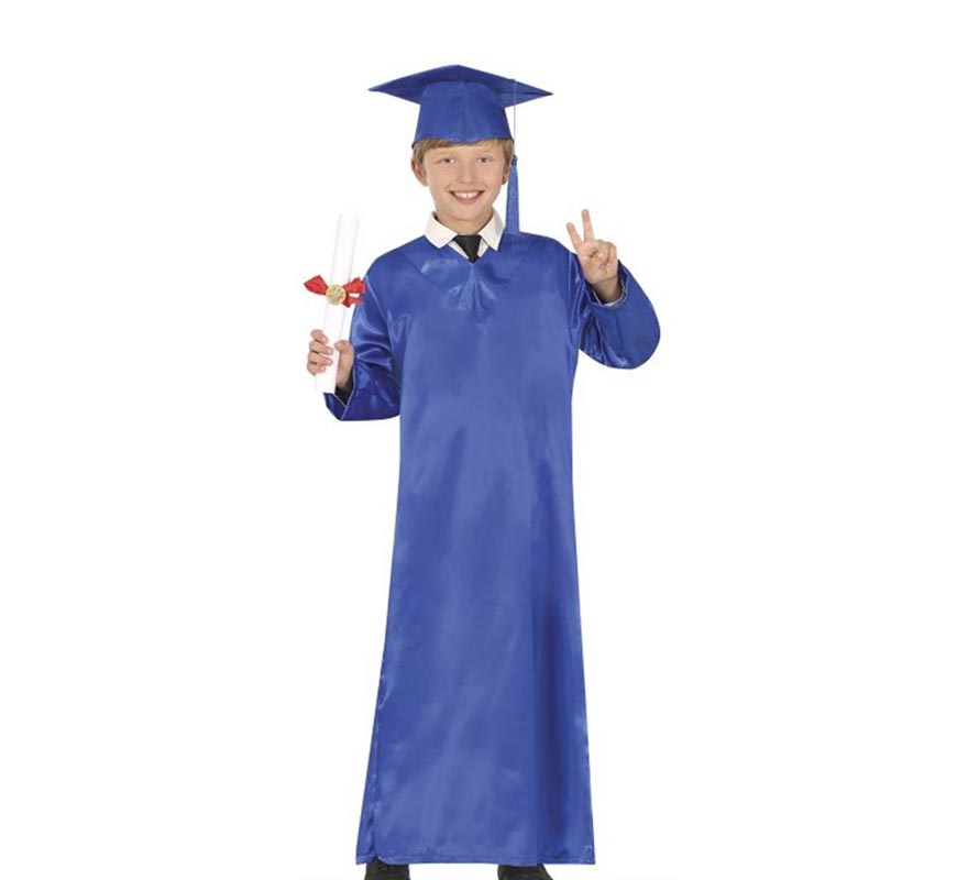 Disfraz de Graduado azul para niños y adolescentes-B