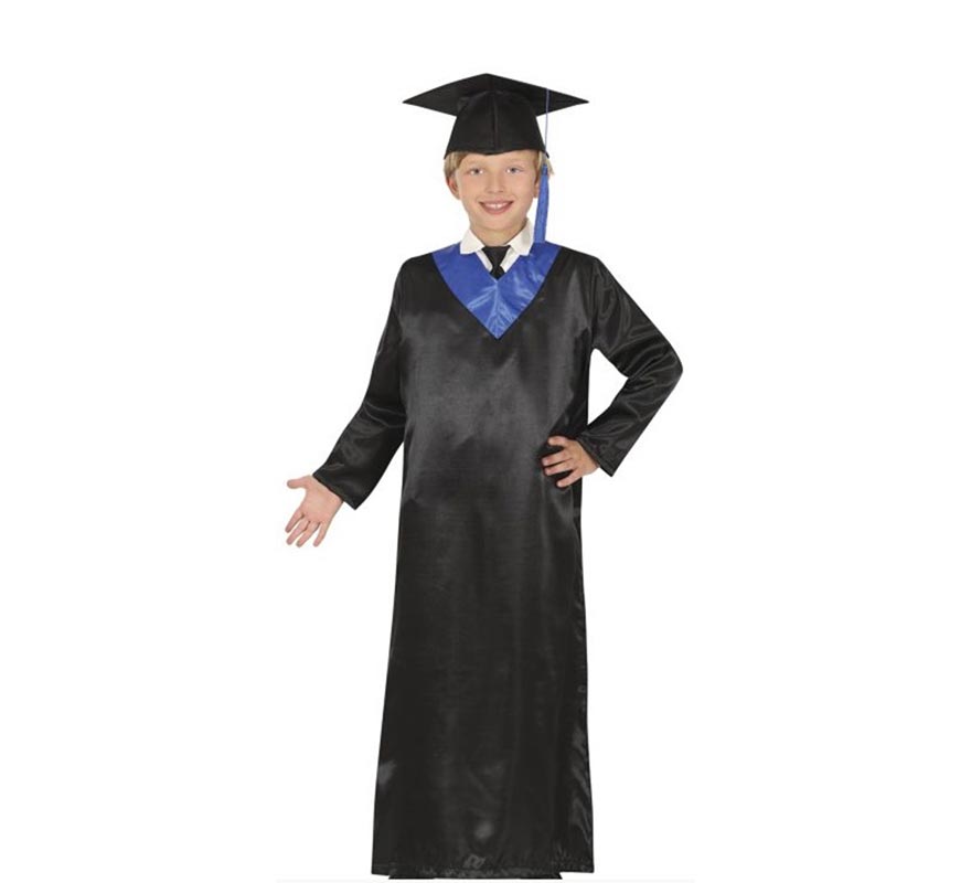 Disfraz de Graduado azul y negro para niños y adolescentes-B