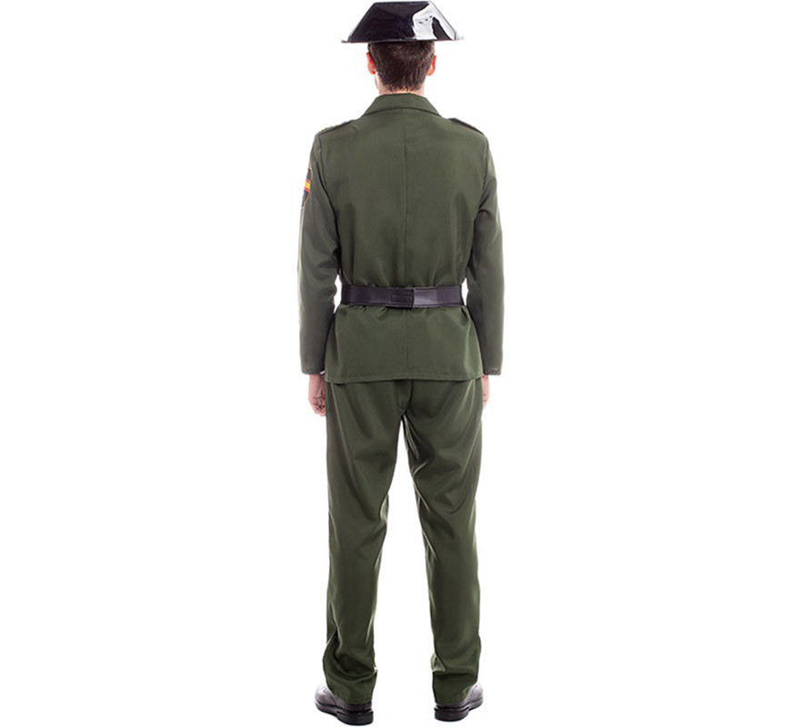 Costume da Guardia Civil verde per uomo-B