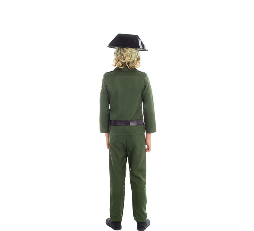 Disfraz de Guardia Civil Verde para niño-B