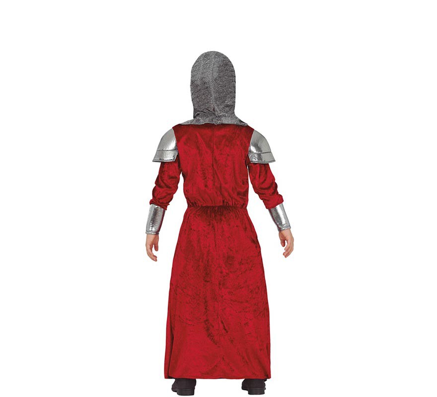 Disfraz de Guerrera Medieval Túnica Roja para niña-B