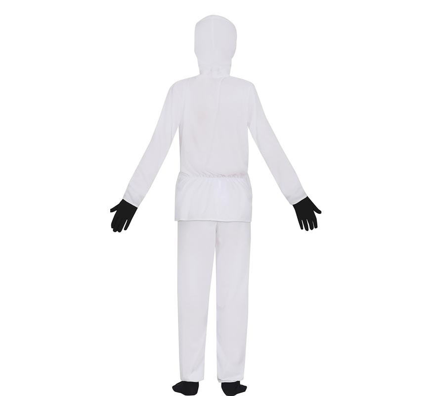 Disfraz de Guerrero Ninja blanco para niños-B