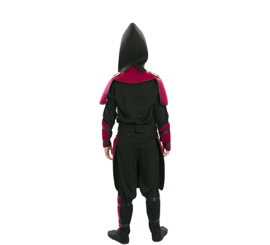 Fato de guerreiro samurai vermelho para meninos-B