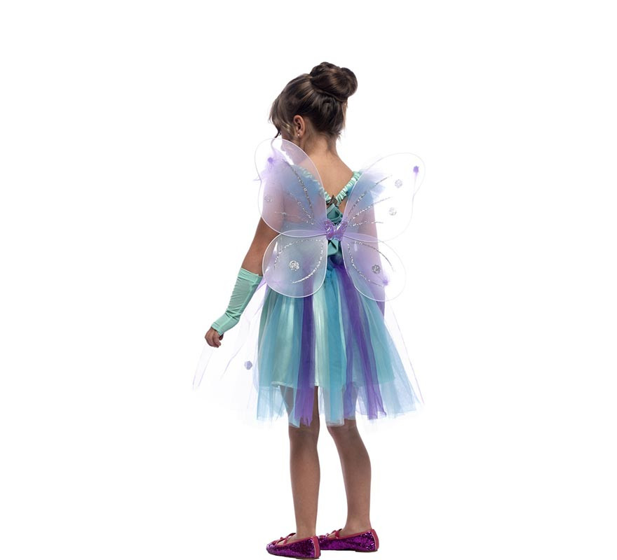 Deluxe-Waldfeenkostüm in Blau und Lila für Mädchen-B