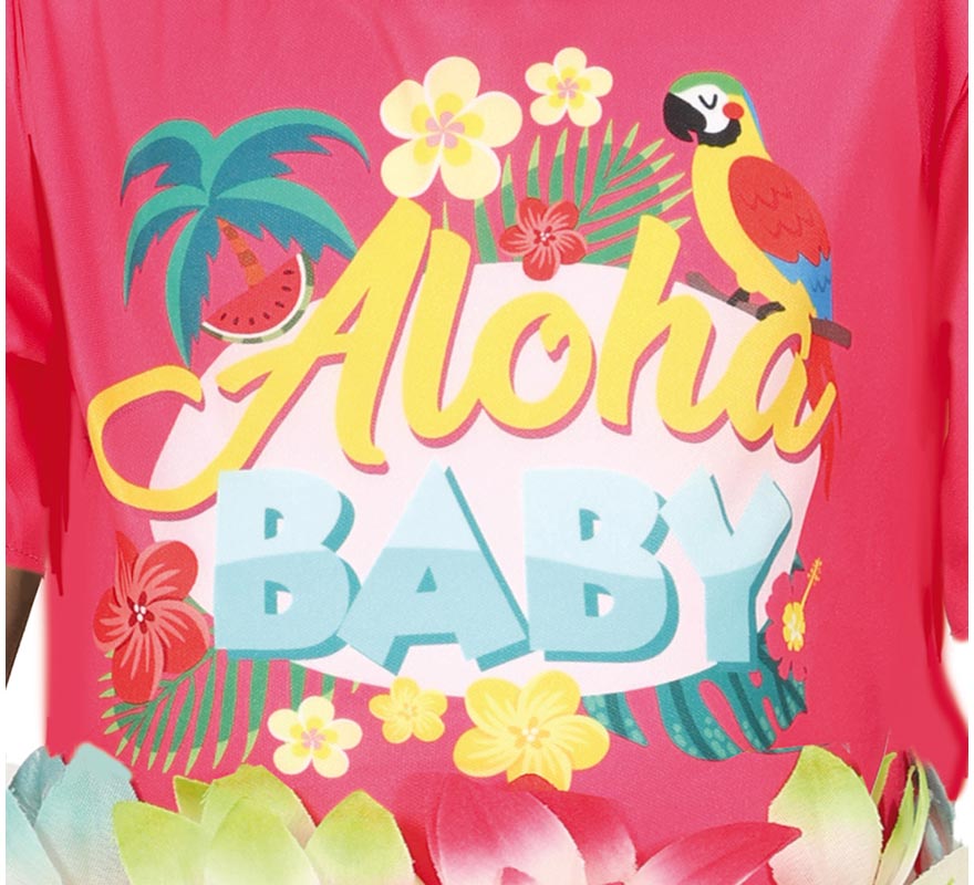 Disfraz de Hawaiana Tropical para niña y bebé-B