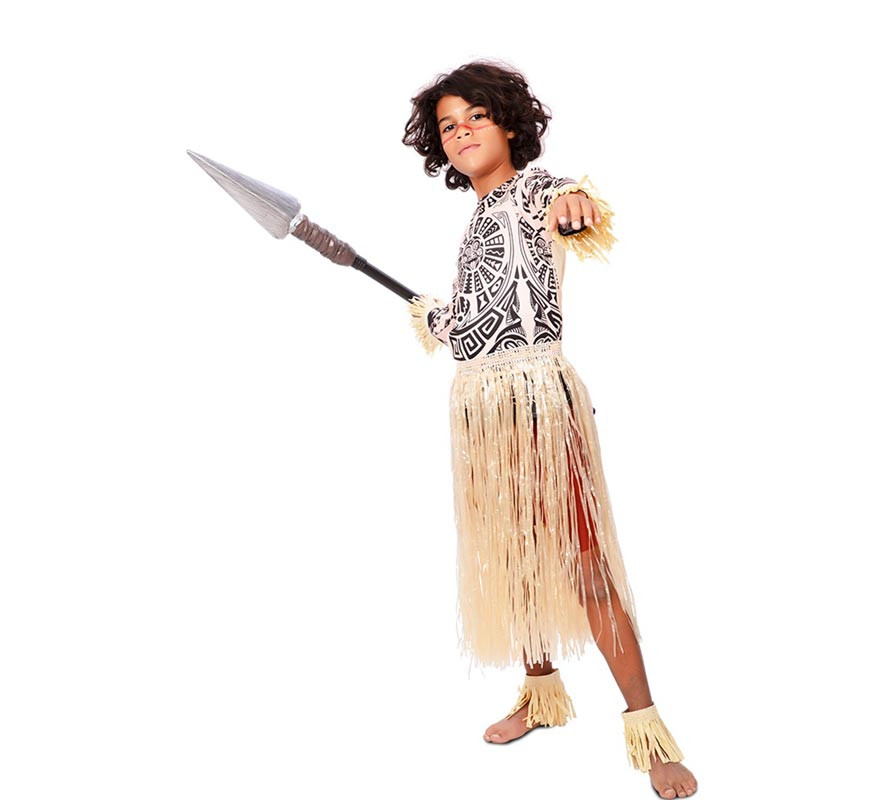 Hawaiian Demigod Costume with Anklets for Boys-B