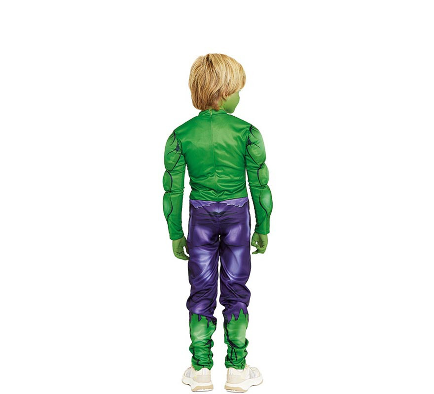 Fato de herói gigante verde para menino-B