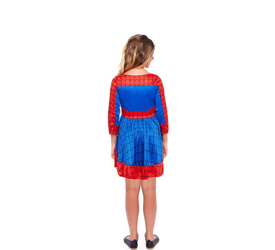 Costume da eroina ragno blu e rosso per bambina-B
