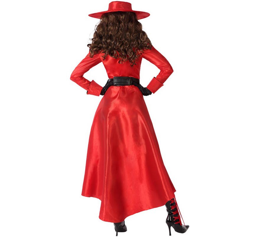 Disfraz de Heroína Elegante Rojo para mujer-B