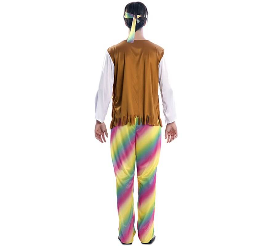 Costume hippie arcobaleno per uomo-B
