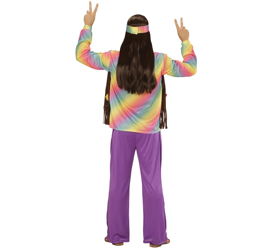 Disfraz de Hippie Arcoíris para hombre-B