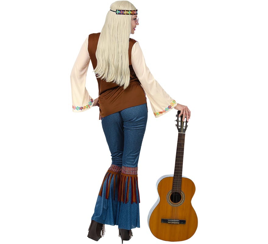 Disfraz de Hippie beige para mujer-B