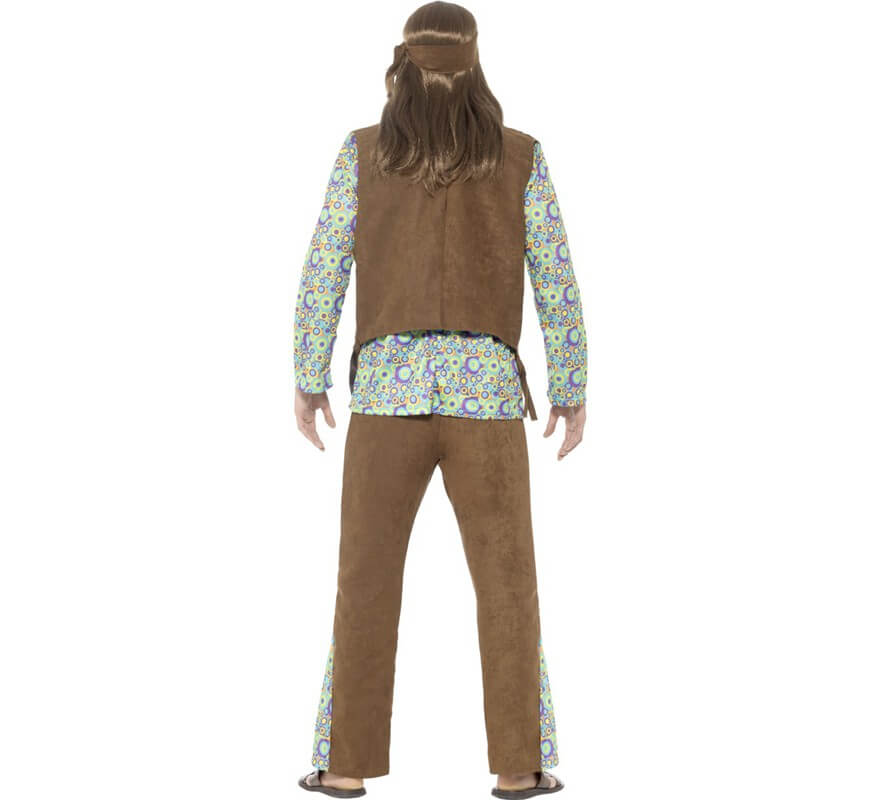 Disfraz de Hippie con Flecos para hombre-B
