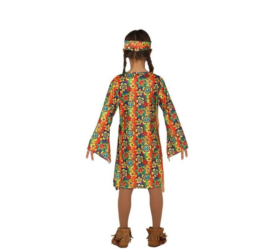 Disfraz de Hippie Floreada para niña-B
