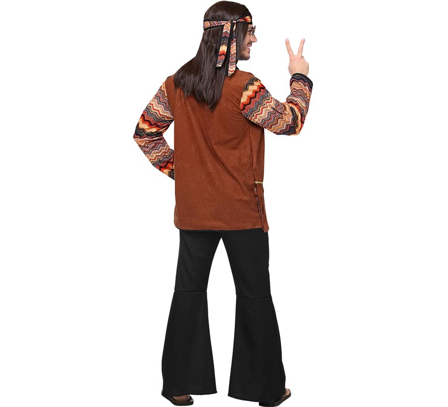 Disfraz de Hippie franjas de colores para hombre-B