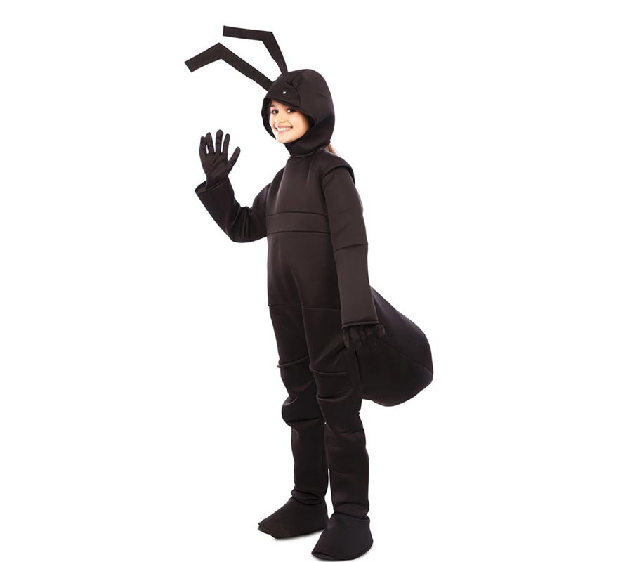 Black Ant Costume with Hood and Gloves for Kids-B