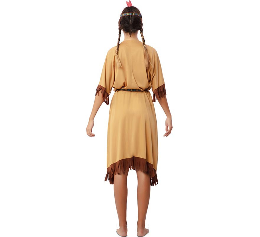 Apache Indian costume in dress with headdress for women-B