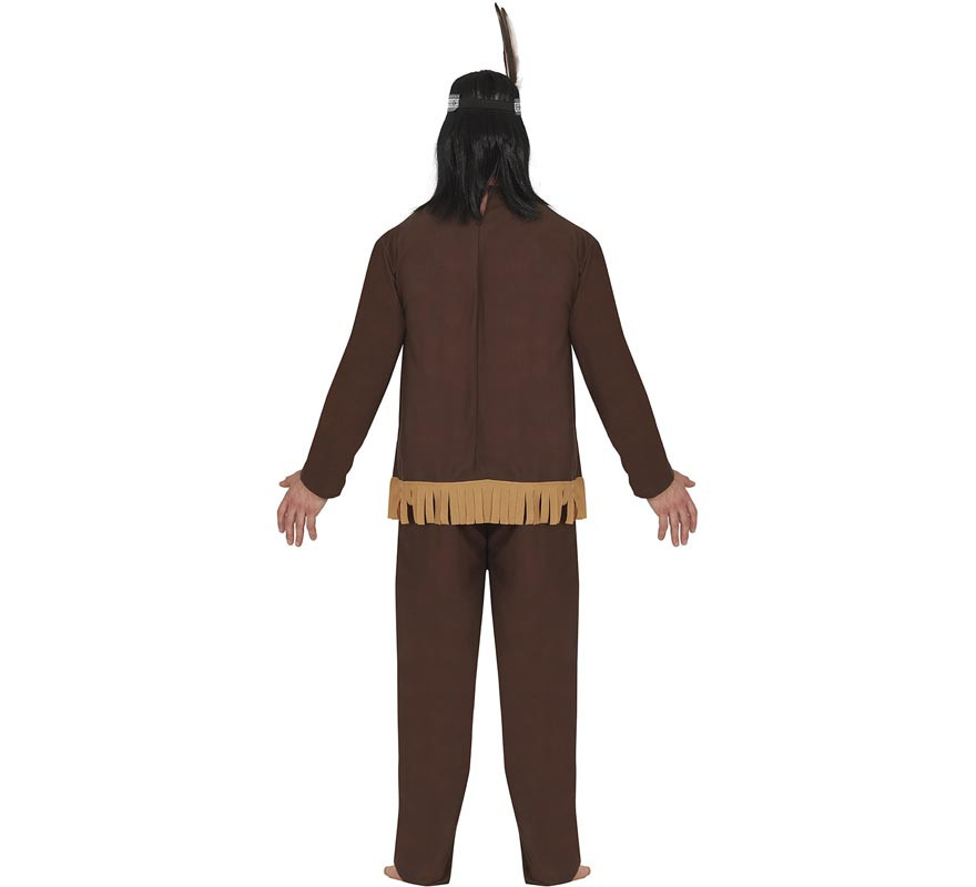 Disfraz de Indio marrón oscuro para hombre-B