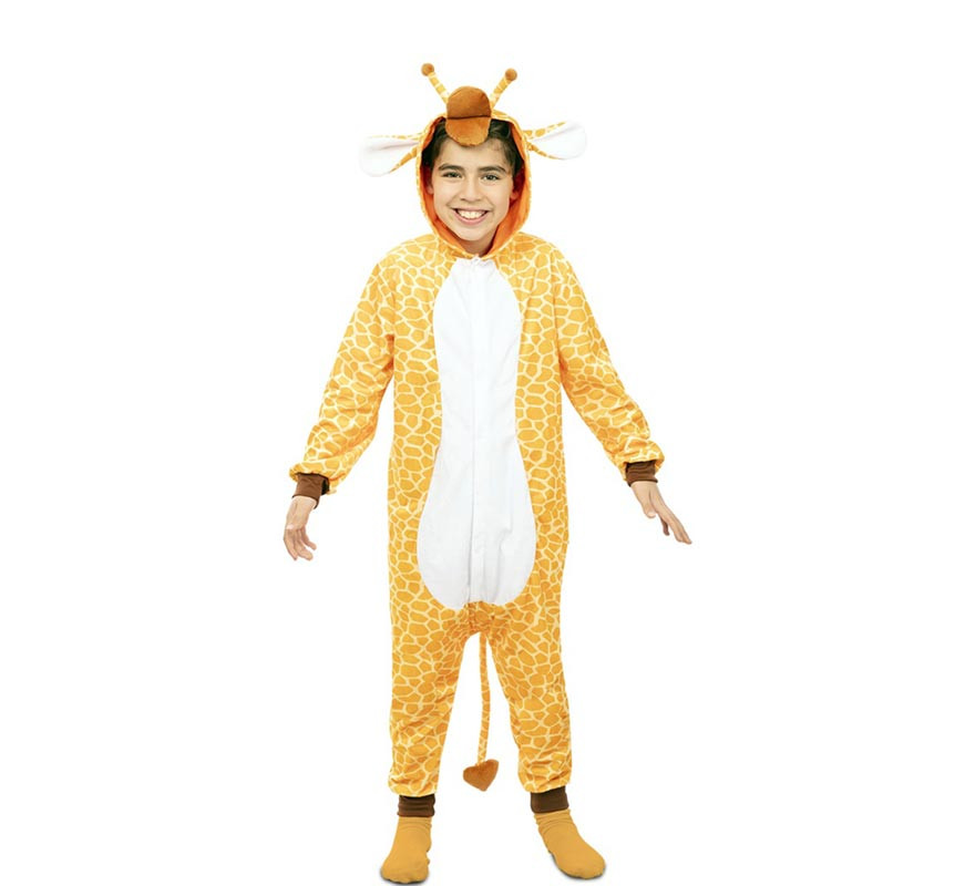 Costume de girafe Kugurumi avec capuche et oreilles pour enfants-B