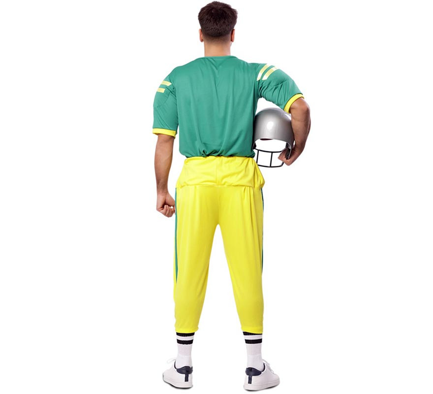 Costume da giocatore di football americano verde per uomo-B