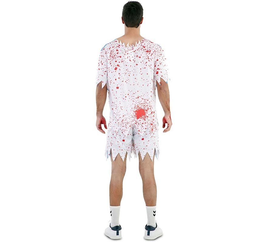 Disfraz de Jugador de Fútbol Zombie blanco para hombre-B