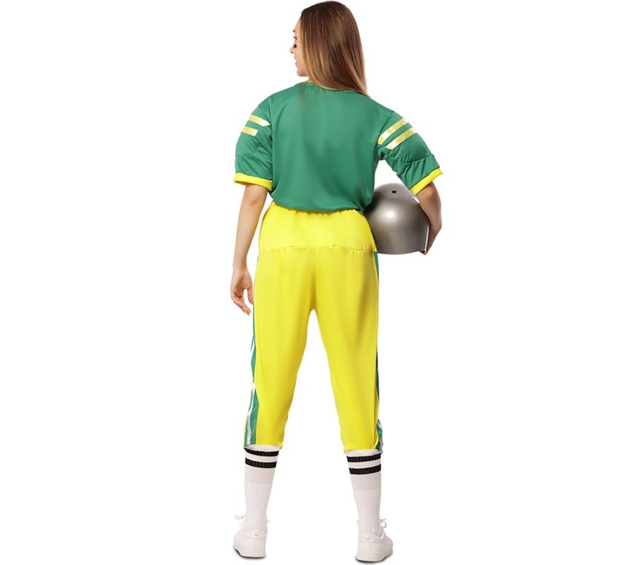Disfraz de Jugadora de Fútbol Americano Verde para mujer-B