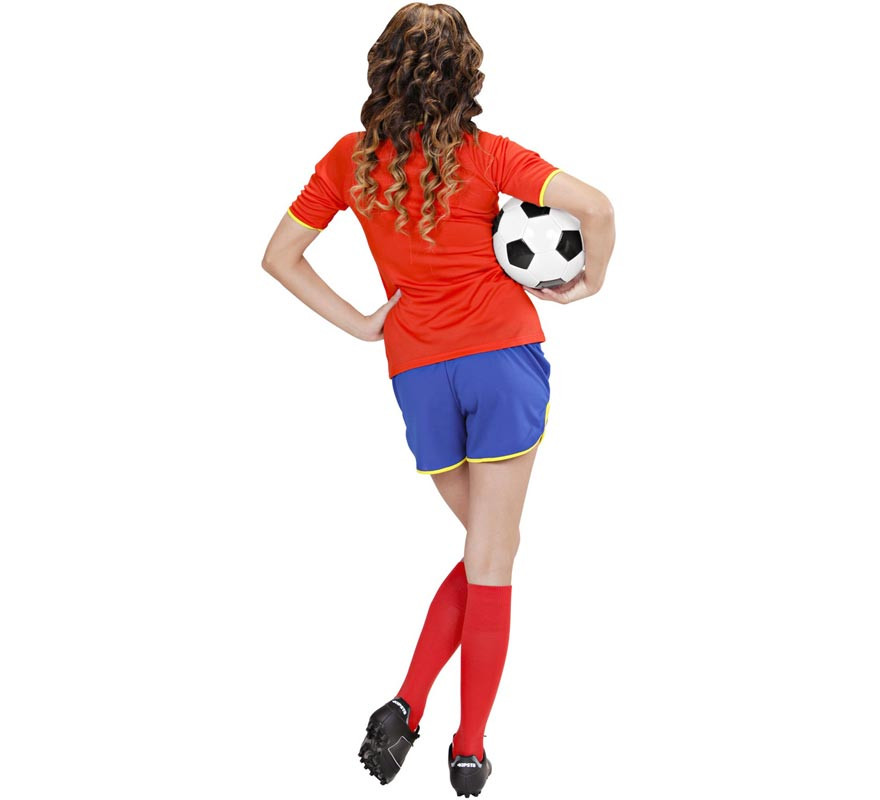 Disfraz de Jugadora de Fútbol Española clásico para mujer-B