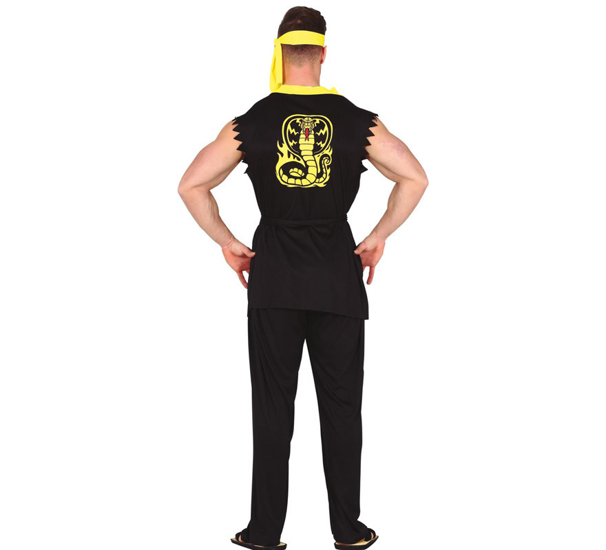 Schwarzes Karate Kämpfer Kostüm für Herren-B
