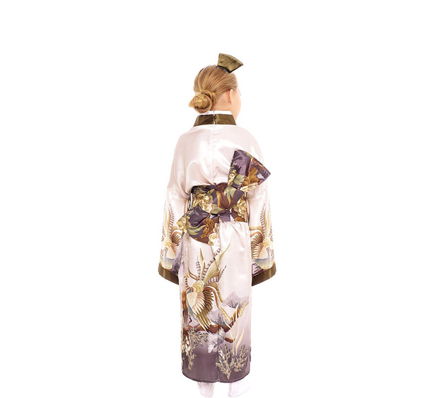 Disfraz de Kimono Japonés Tradicional color pastel para niña-B