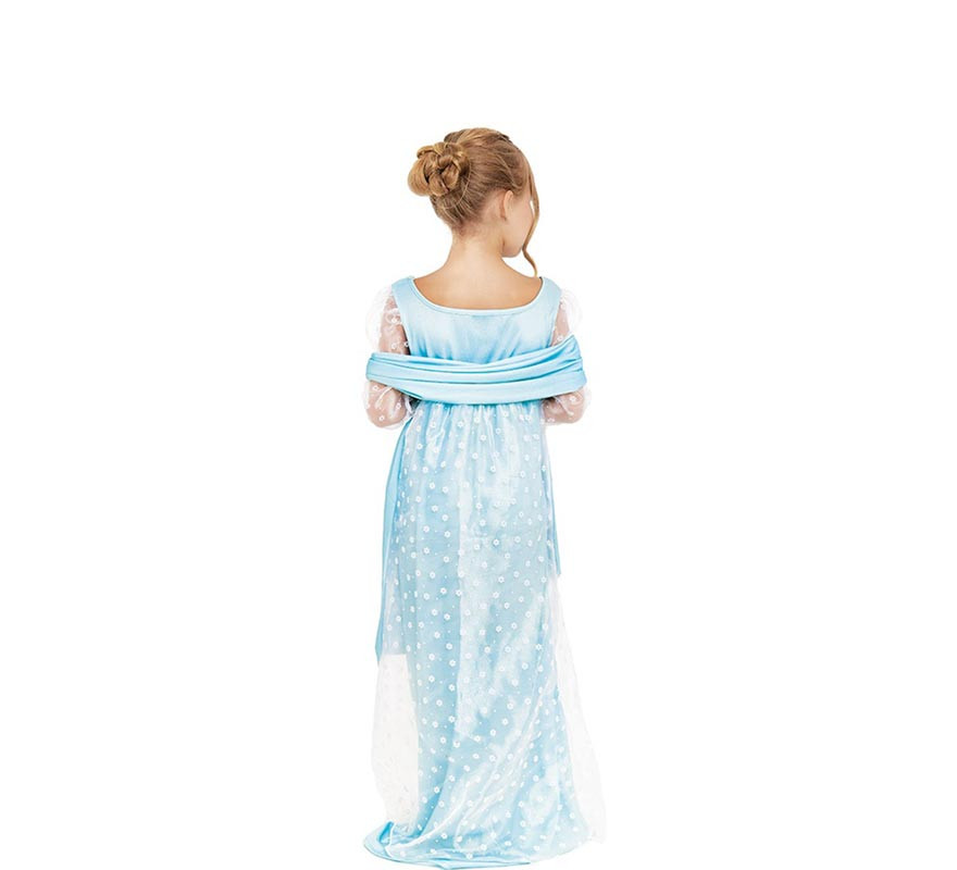 Costume da dama inglese di colore azzurro per bambina-B
