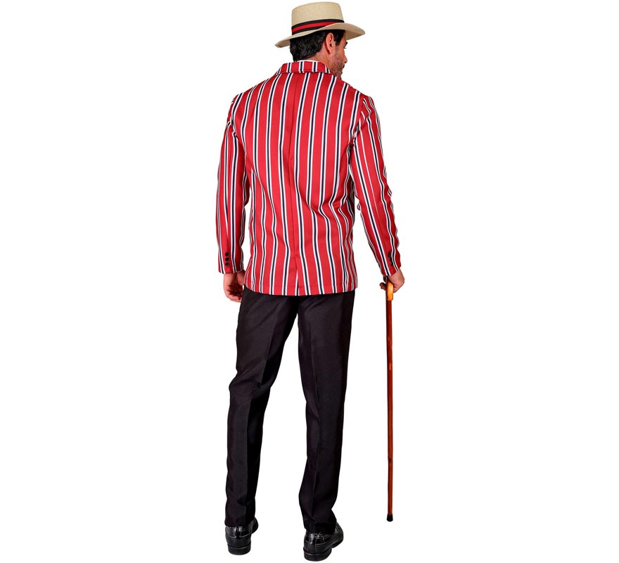 Costume da uomo a righe rosse degli anni '20-B
