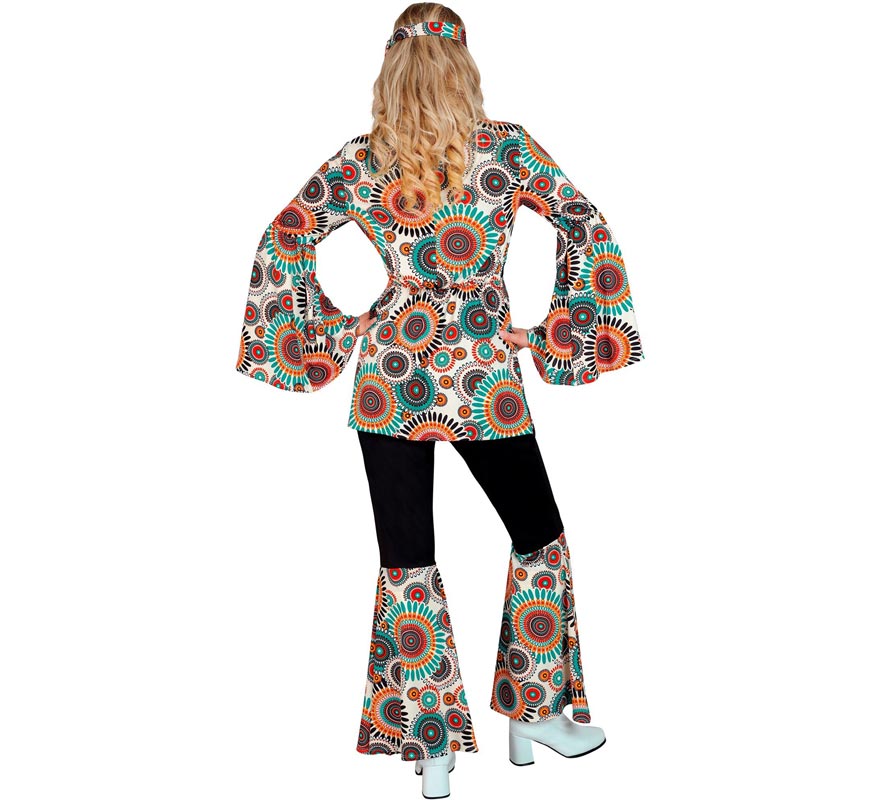 Disfraz de los años 60 Mandalas Vintage para mujer-B