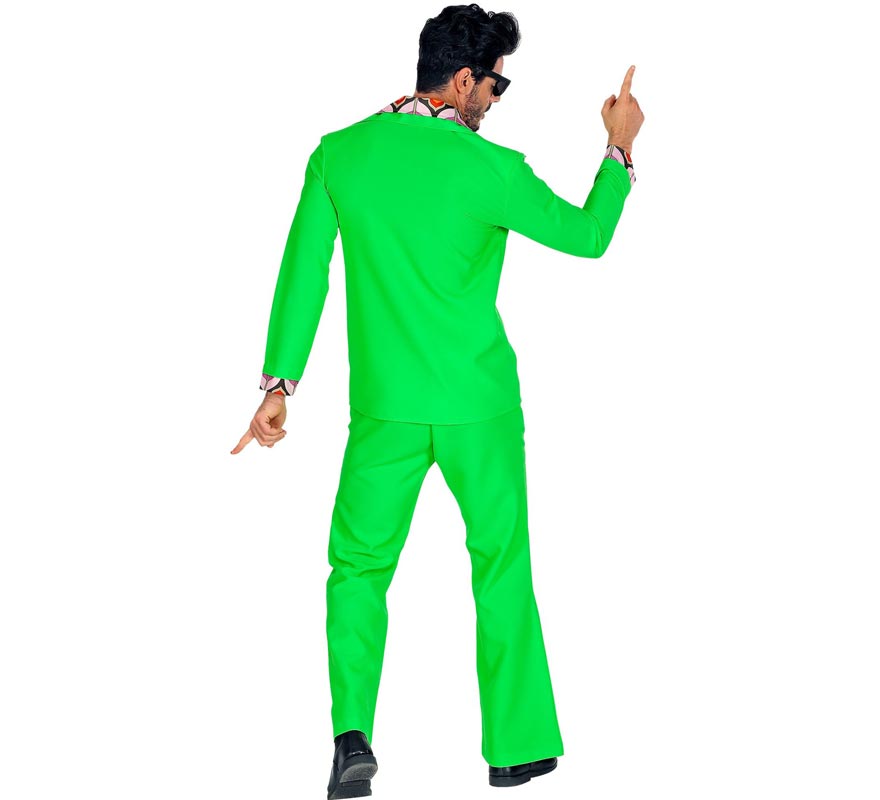 Costume Disco Homme Vert Néon Années 70-B