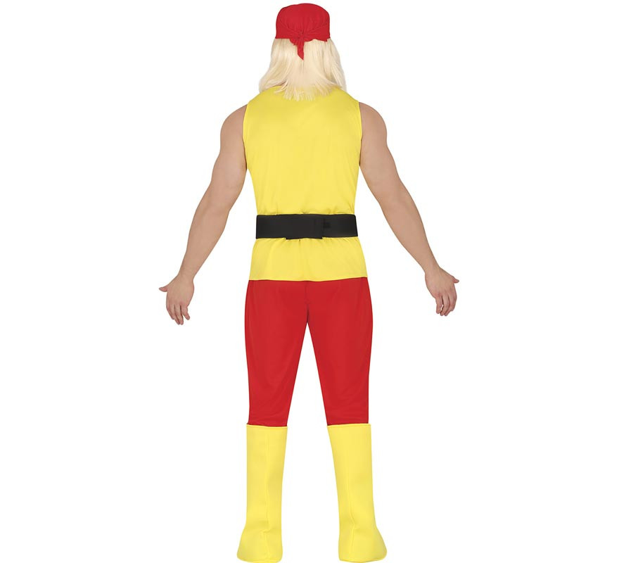 Disfraz de Lucha libre Amarillo para hombre-B
