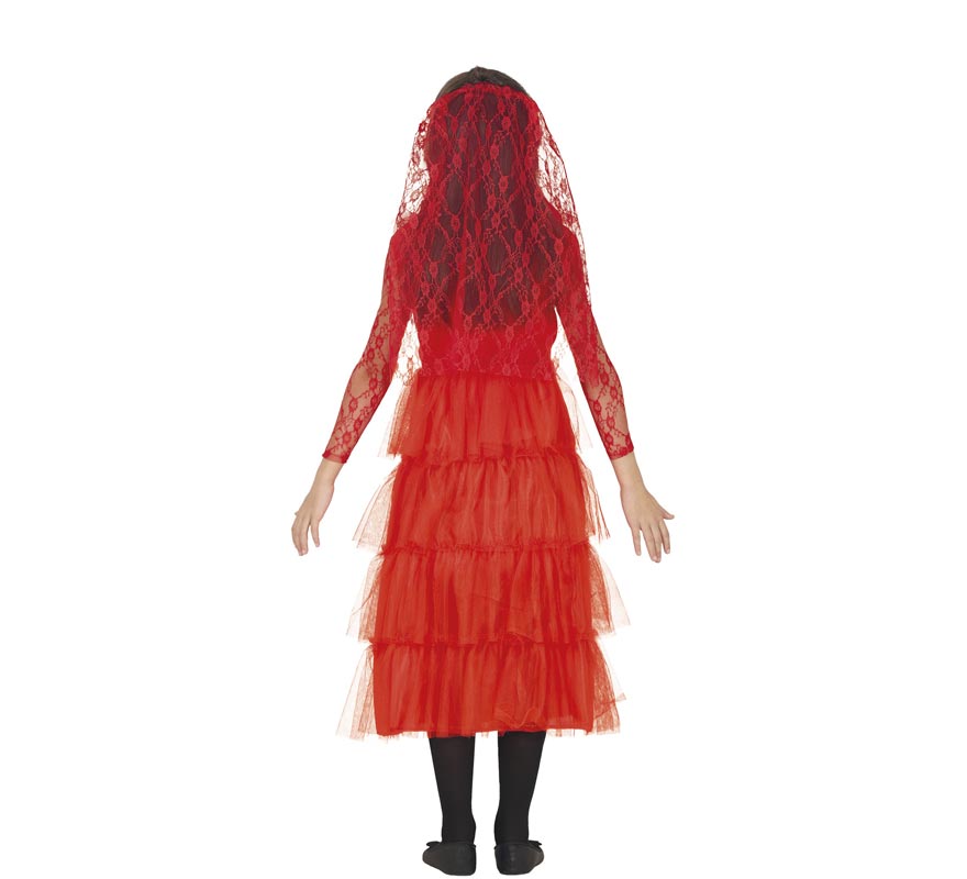 Lydia Bride Red Beetlejuice Costume for Girls-B