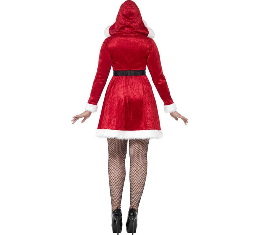 Weihnachtsmann Kostüm mit Kapuze für Damen-B