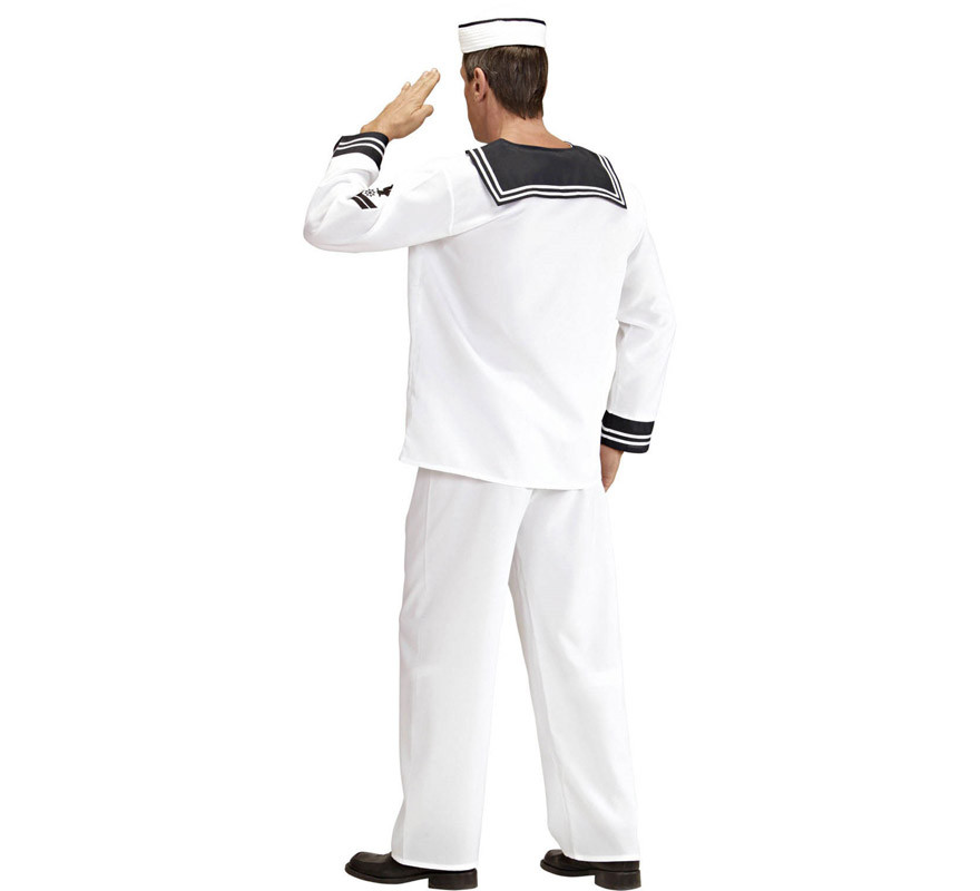 Costume da marinaio bianco anni '50 da uomo-B