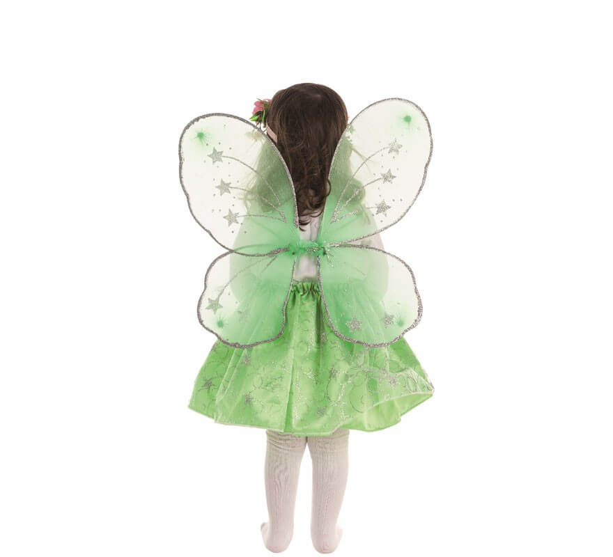 Fato de borboleta verde para menina-B