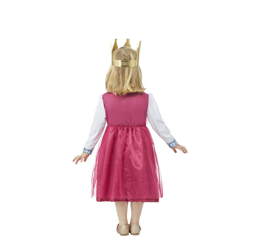 Mascha und der Bär Mascha Kostüm mit Krone für Mädchen-B
