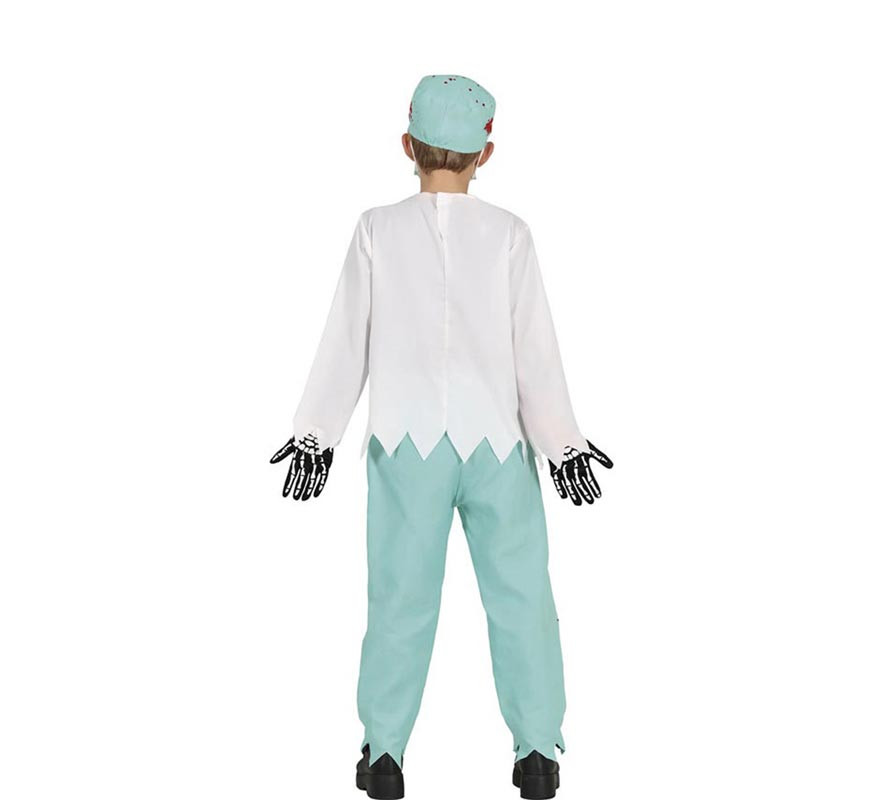 Costume da dottore scheletro zombie per bambini-B
