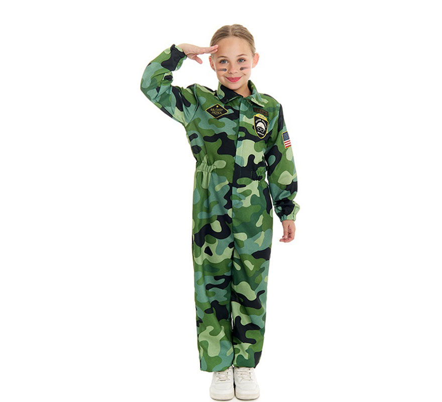 Disfraz de Militar Camuflaje para niño-B