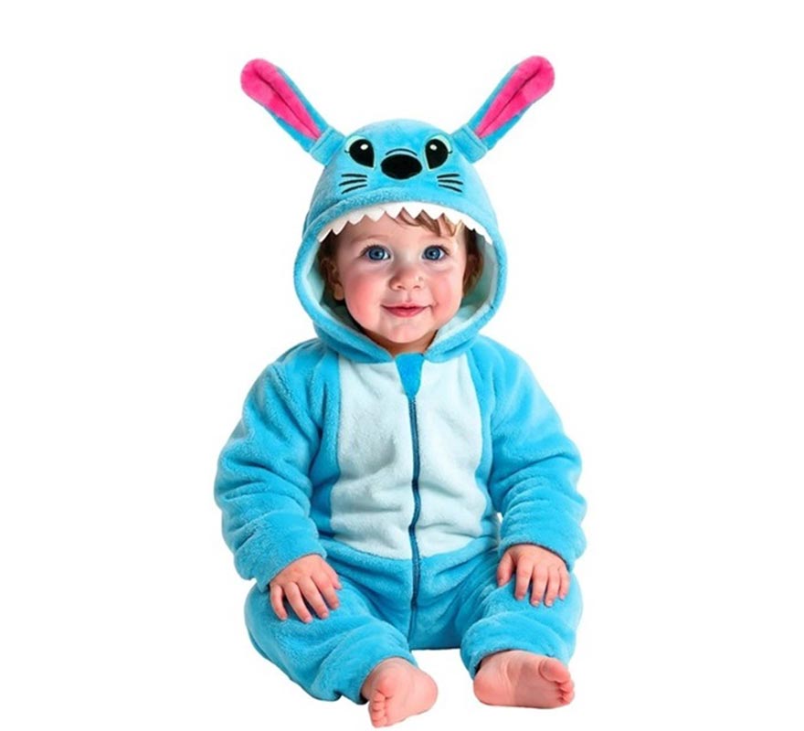 Déguisement de monstre bleu clair pour enfants et bébés-B