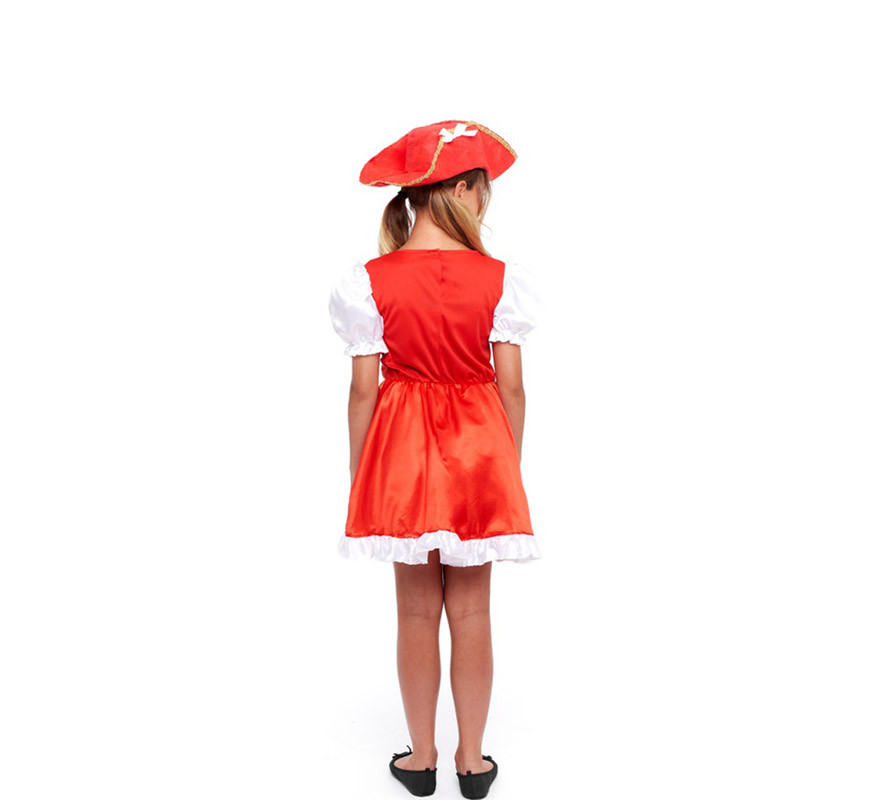 Disfraz de Mosquetera Roja en Vestido para niña-B