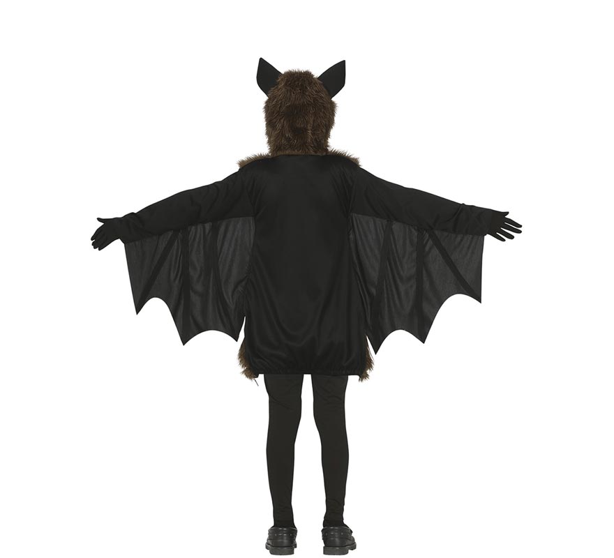 Disfraz de Murciélago Peludo Oscuro para niño-B