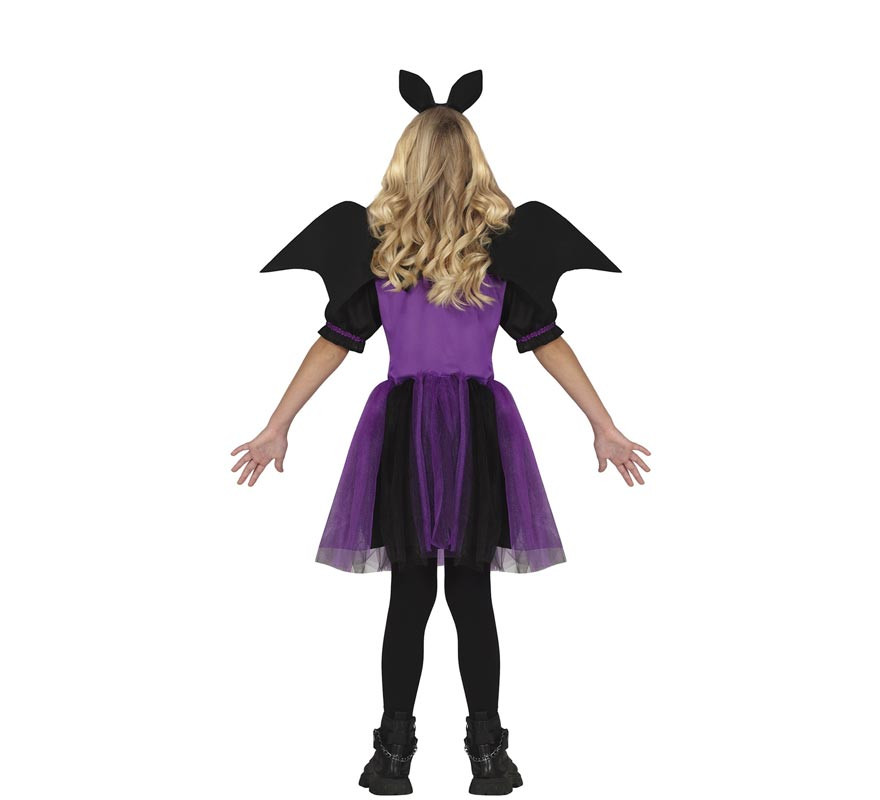 Déguisement chauve-souris violette fille-B